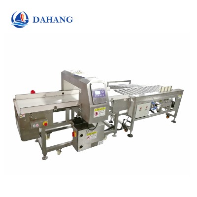 carton metal detector with pusher