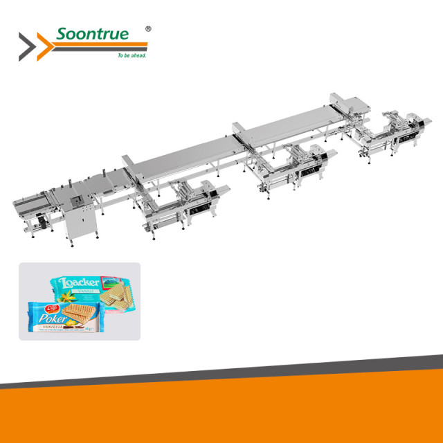 Automatic wafer packaging line